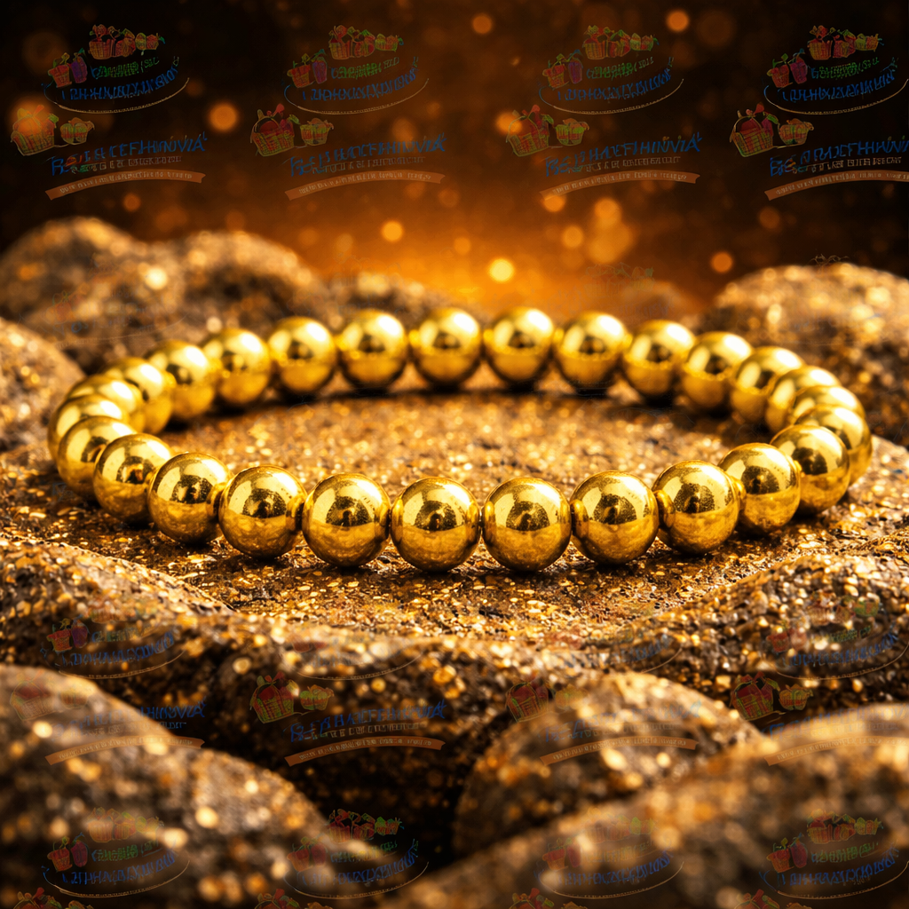 Golden Pyrite (Coated Hematite) Bracelet