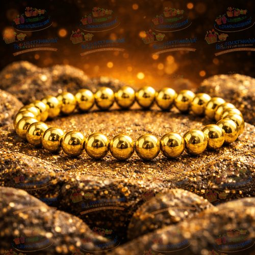 Golden Pyrite (Coated Hematite) Bracelet