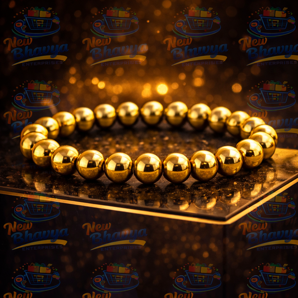Golden Pyrite (Coated Hematite) Bracelet