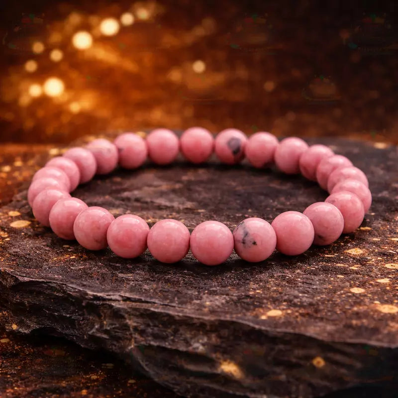 Natural Pink Rhodonite Bracelet
