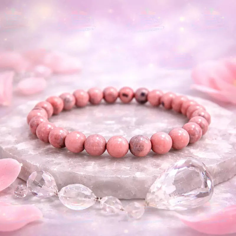 Natural Pink Rhodonite Bracelet
