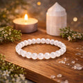Natural Cat Eye White Selenite Bracelet