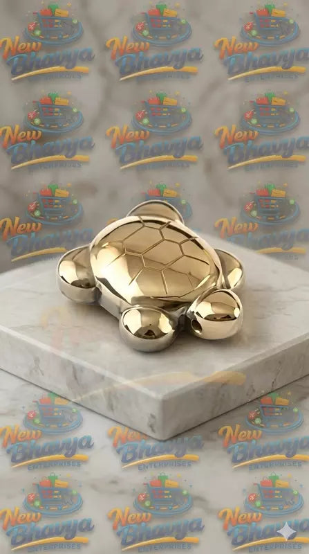 Golden Pyrite Turtle (Coated Hematite) – Vastu Decor & Good Luck Symbol