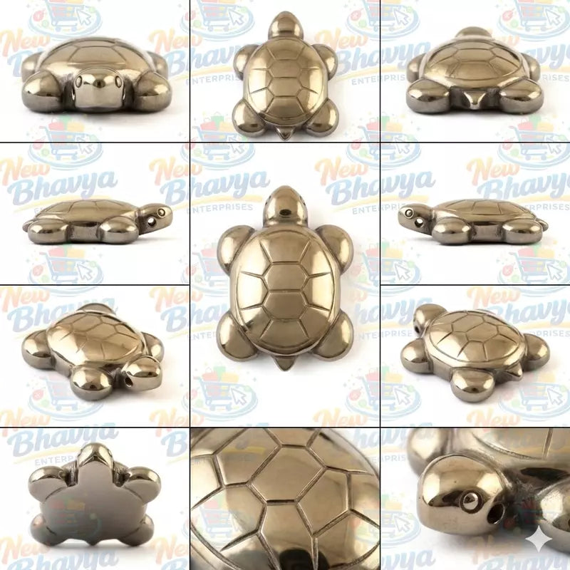 Golden Pyrite Turtle (Coated Hematite) – Vastu Decor & Good Luck Symbol
