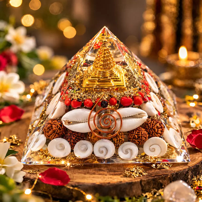 Shree Yantra Gomti Chakra Orgone Pyramid