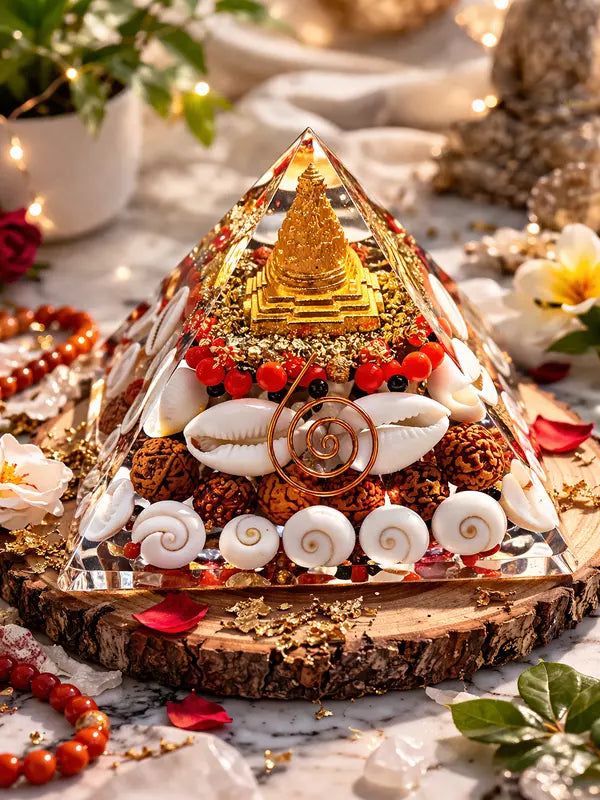Shree Yantra Gomti Chakra Orgone Pyramid